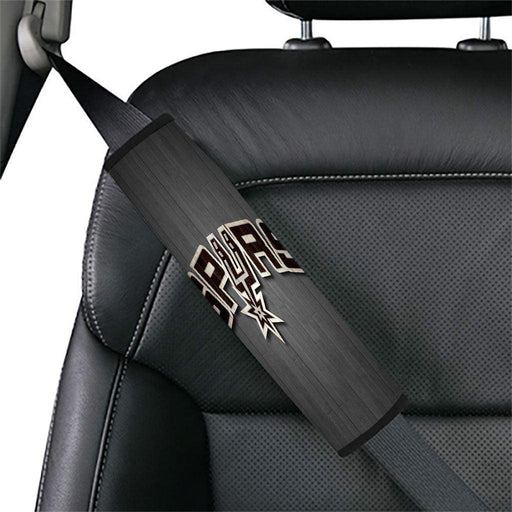 spurs wood logo Car seat belt cover - Grovycase