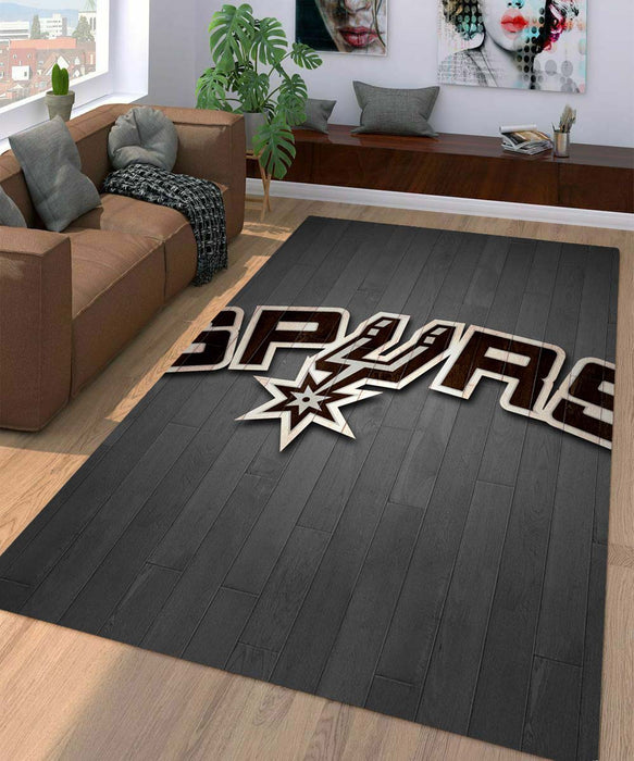 spurs wood logo Living room carpet rugs