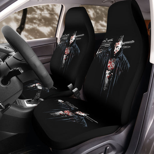 the punisher with weapon Car Seat Covers