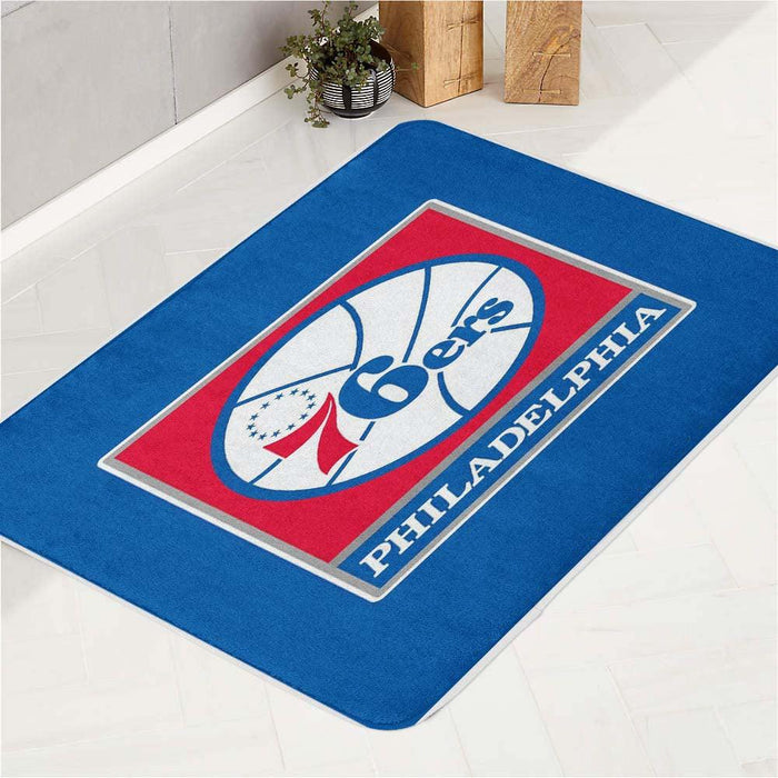 square logo philadelphia 76ers bath rugs