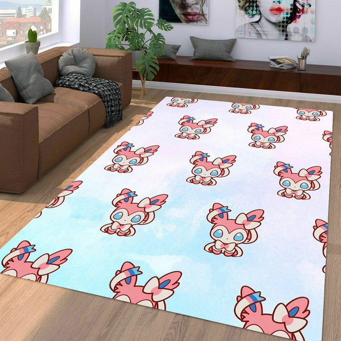 sylveon pink species pokemon Living room carpet rugs