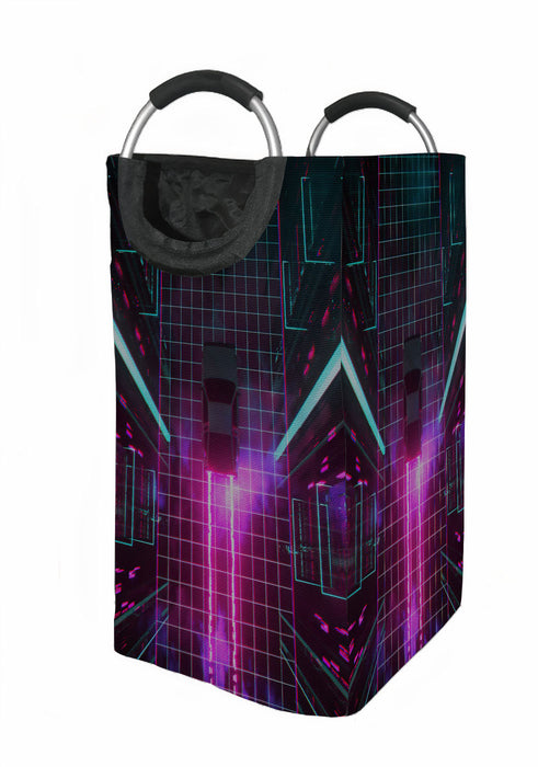 synthwave car cyberpunk Laundry Hamper | Laundry Basket