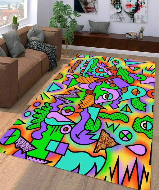 tone cartoon network pattern Living room carpet rugs