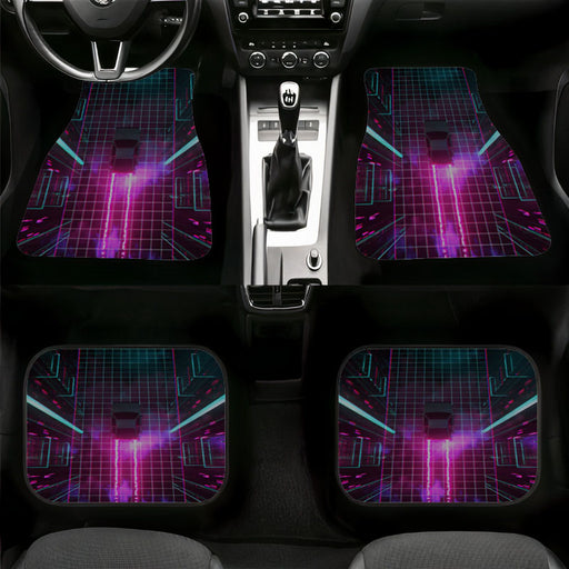 synthwave car cyberpunk Car floor mats Universal fit