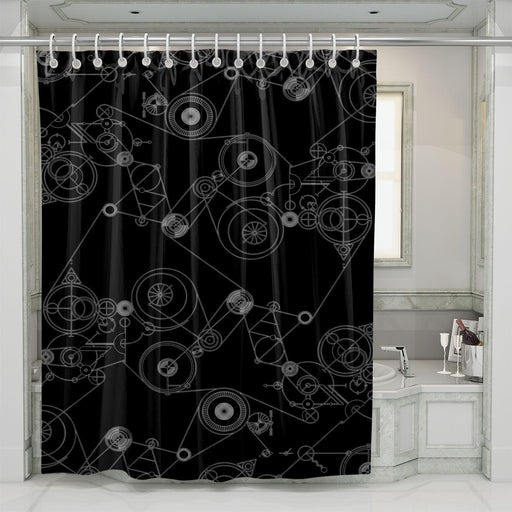 system machine steins gate shower curtains