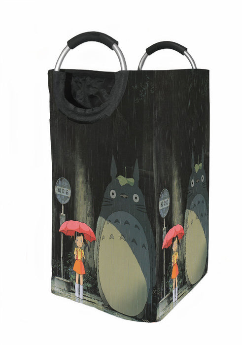 totoro in the rain Laundry Hamper | Laundry Basket