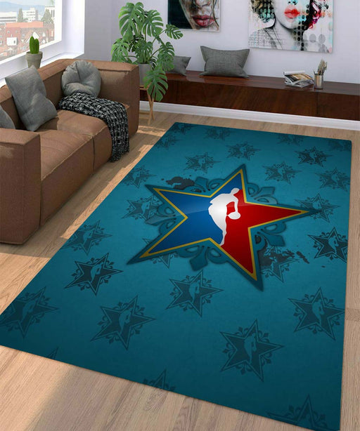 star pattern nba Living room carpet rugs