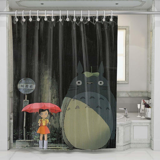 totoro in the rain shower curtains