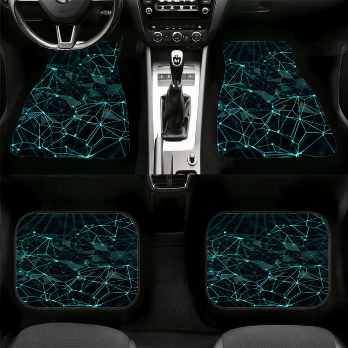 technology geometric line glowing Car floor mats Universal fit