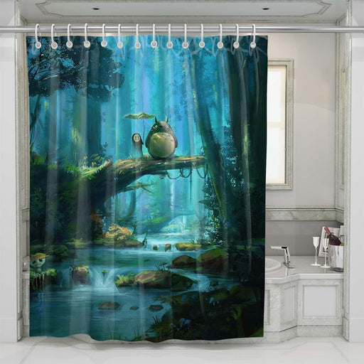 totoro x spirited away shower curtains