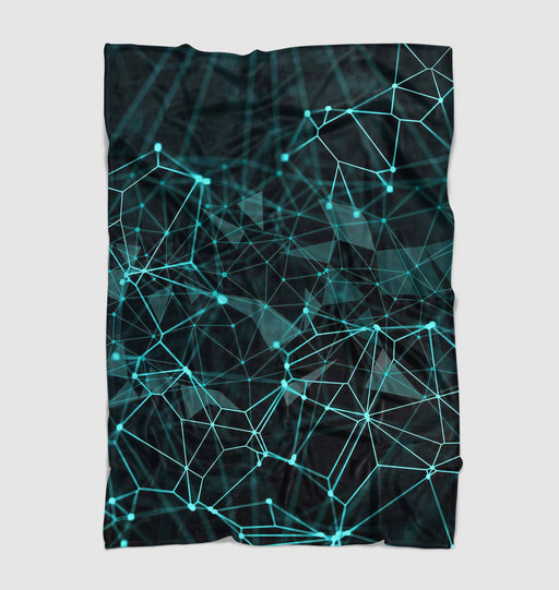 technology geometric line glowing Ultra soft fleece blanket