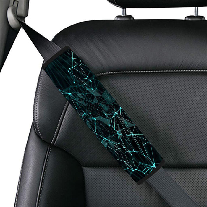 technology geometric line glowing Car seat belt cover