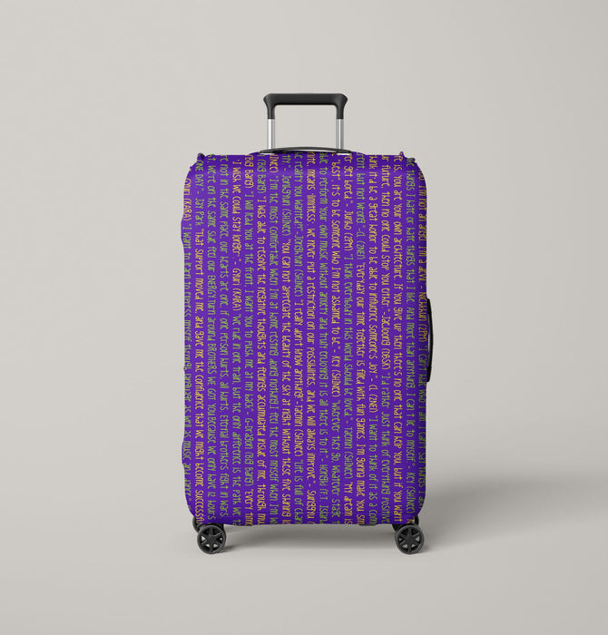 text about korea pop boyband Luggage Cover | suitcase