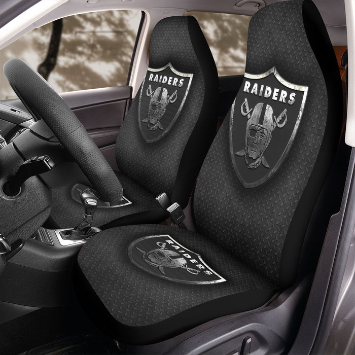 steel textrure of raider logo Car Seat Covers