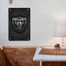 steel textrure of raider logo Poster Metal print wall art