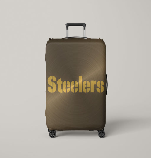 steelers circle gold textured Luggage Covers | Suitcase