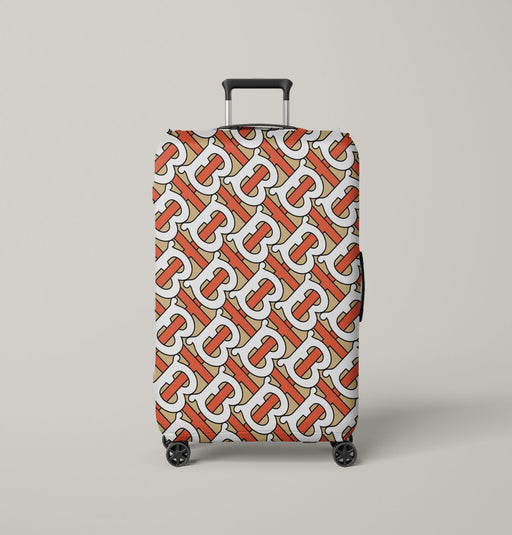 textured burberry font logo Luggage Cover | suitcase