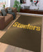 steelers circle gold textured Living room carpet rugs