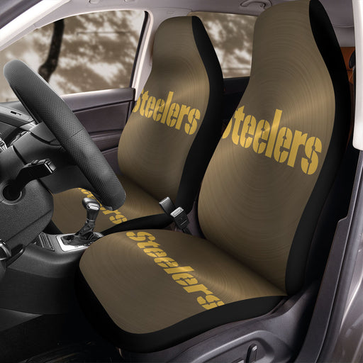 steelers circle gold textured Car Seat Covers