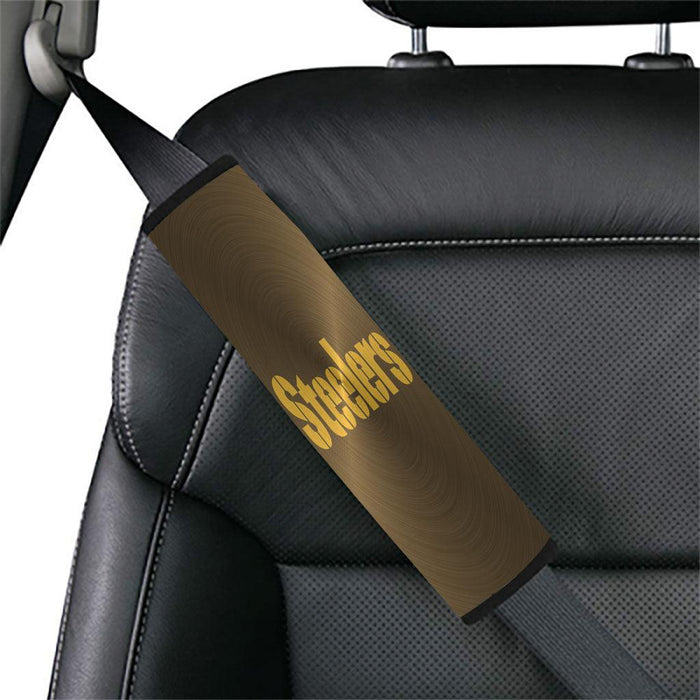 steelers circle gold textured Car seat belt cover - Grovycase