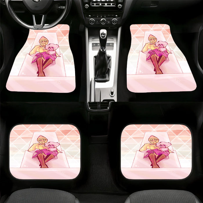 throne pink diamond Car floor mats Universal fit