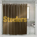 steelers circle gold textured shower curtains