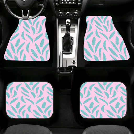 textured green leaf vaporwave Car floor mats Universal fit