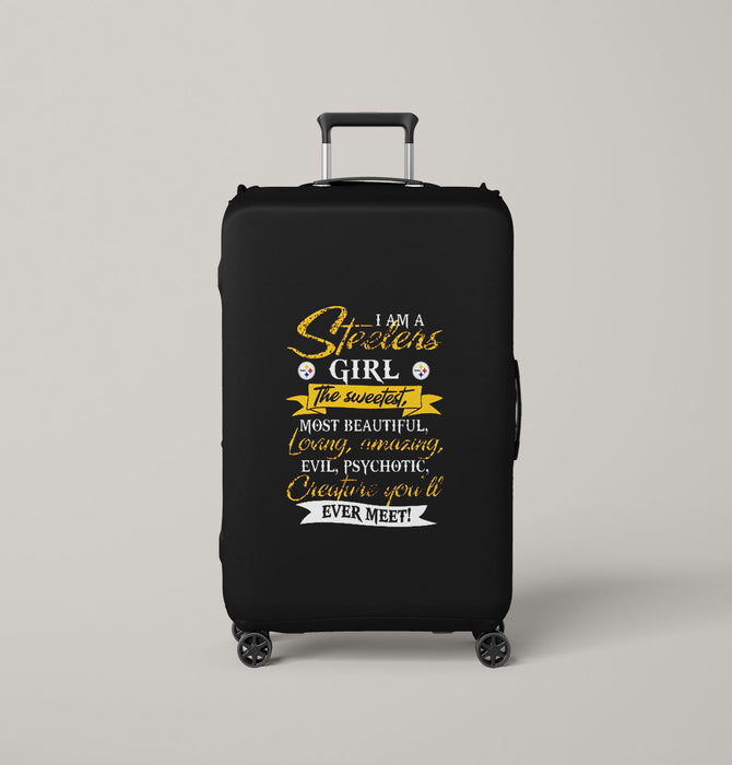 steelers girl more beautiful Luggage Covers | Suitcase