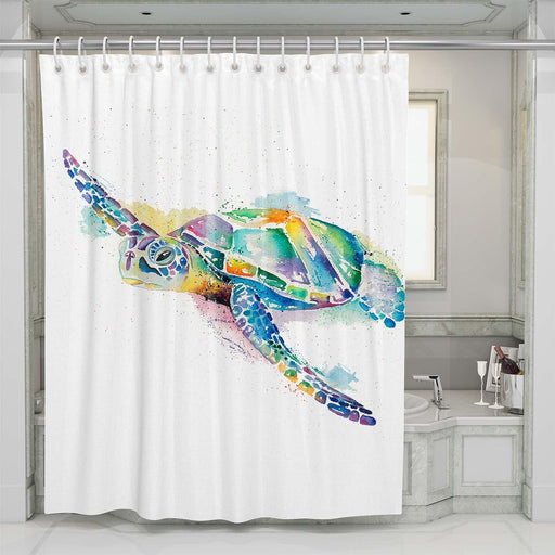 turtle colorful shower curtains