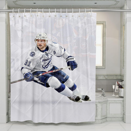 steven stamkos from lightning shower curtains