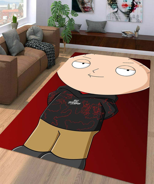 stewie family guy hypebeast Living room carpet rugs