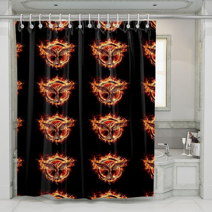 the hunger games mockingjay shower curtains