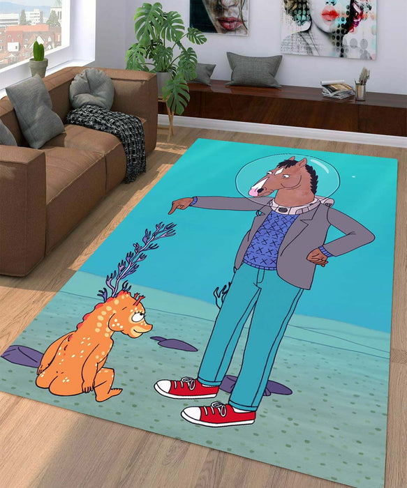 under water bojack horseman Living room carpet rugs