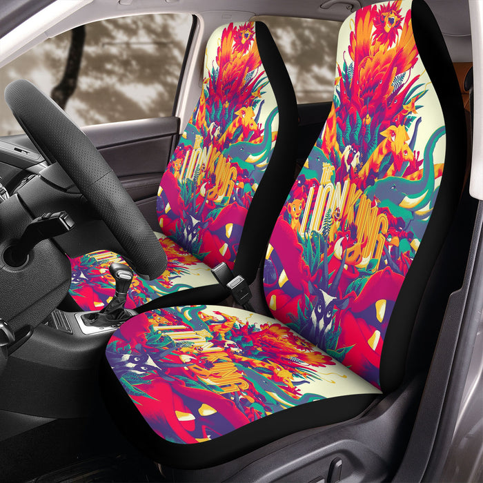 the lion king animal characters pop art Car Seat Covers