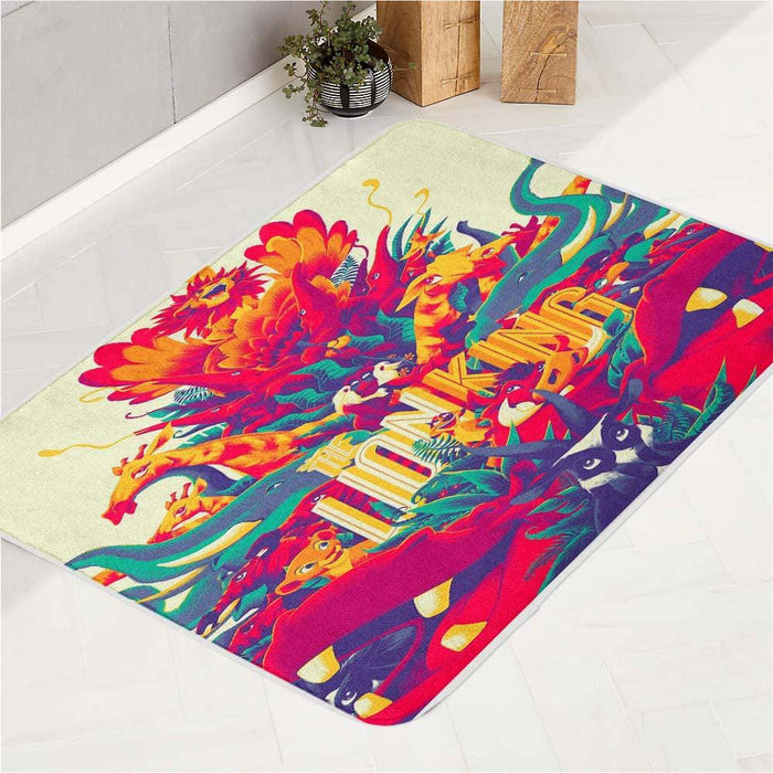 the lion king animal characters pop art bath rugs