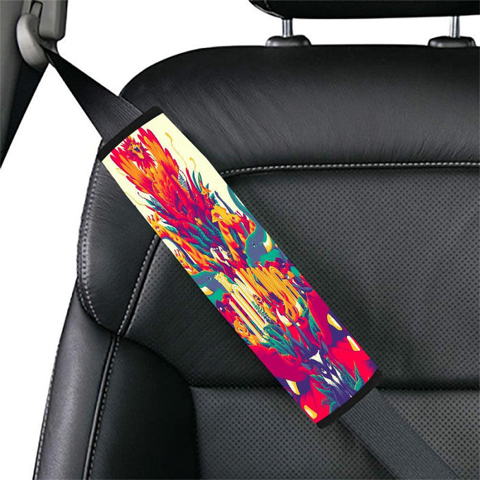 the lion king animal characters pop art Car seat belt cover