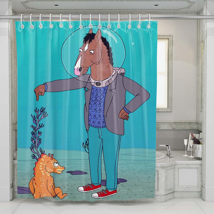 under water bojack horseman shower curtains