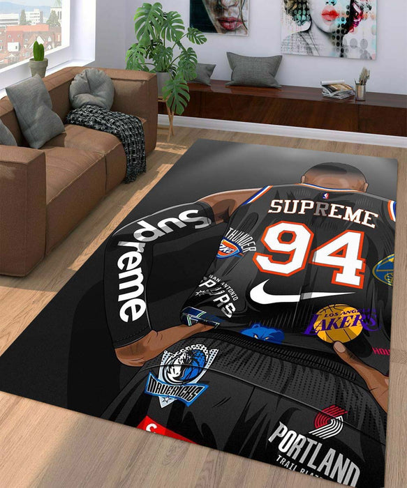 streetwear supreme nba Living room carpet rugs