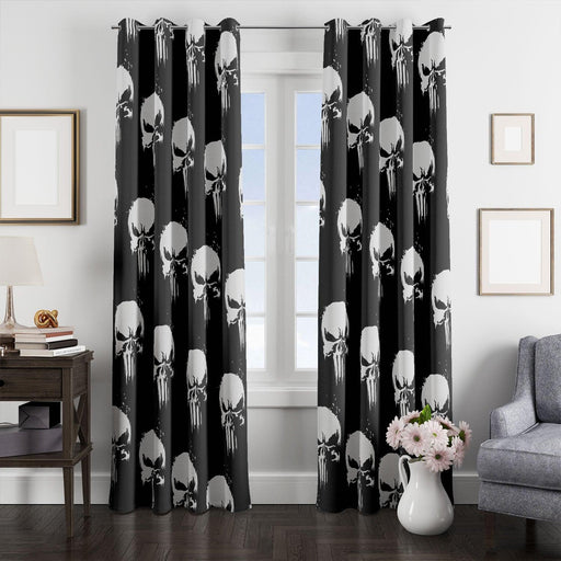 the punisher skull marvel window Curtain