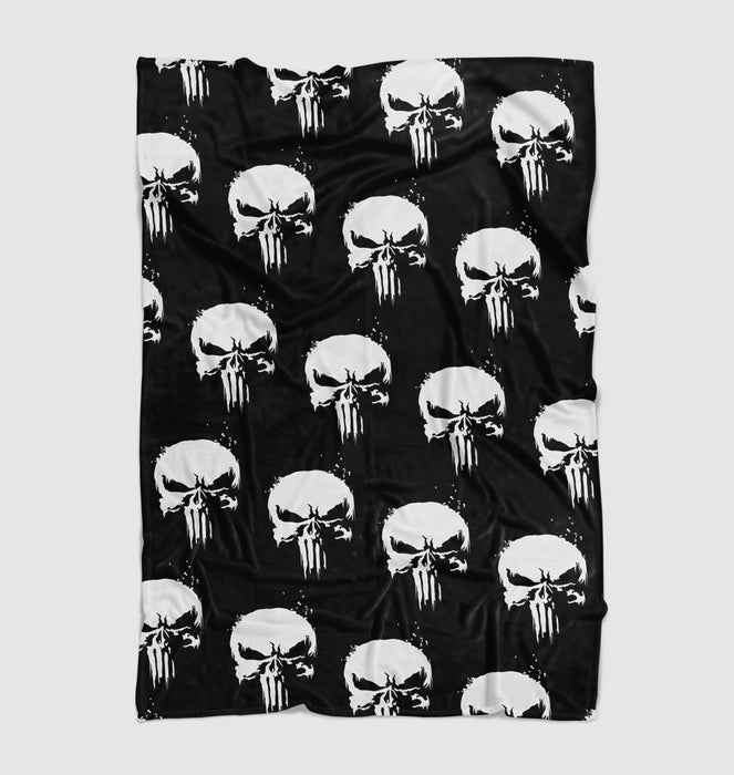 the punisher skull marvel Ultra soft fleece blanket