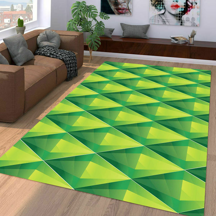 the sims iconic green crystal logo Living room carpet rugs