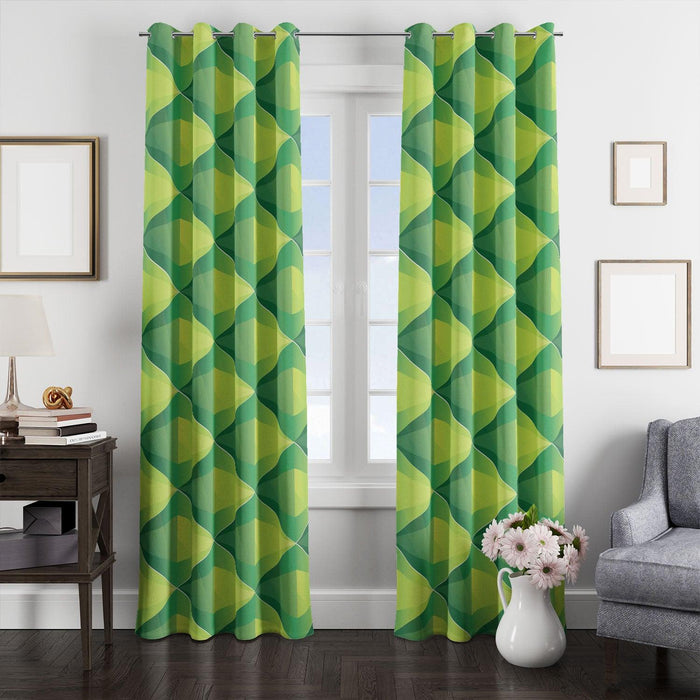 the sims iconic green crystal logo window Curtain