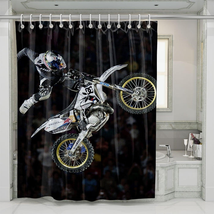 style motocross flying shower curtains