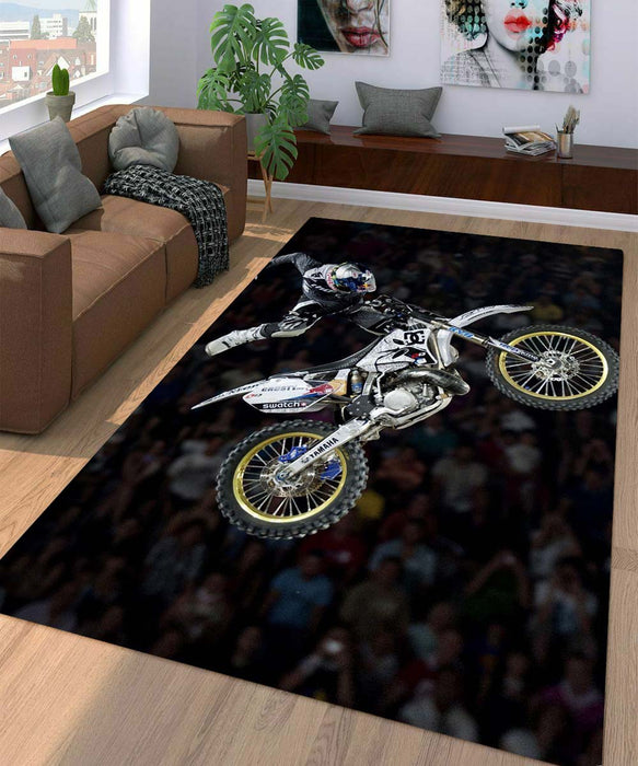 style motocross flying Living room carpet rugs