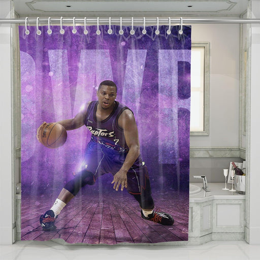 style player nba purple shower curtains