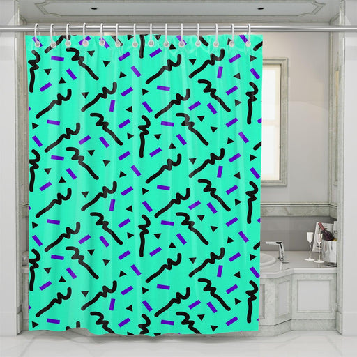 thick lines two type theme shower curtains