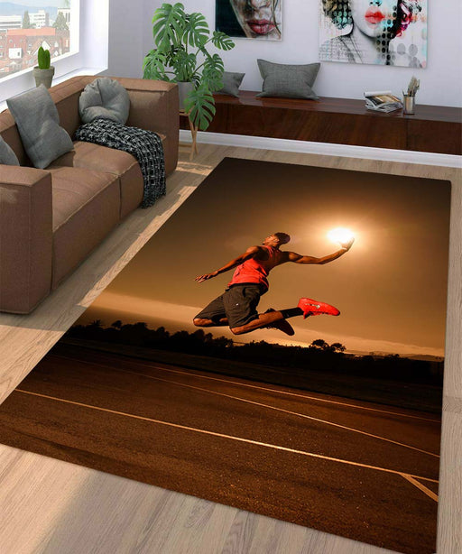 sun down basketball Living room carpet rugs