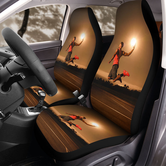 sun down basketball Car Seat Covers