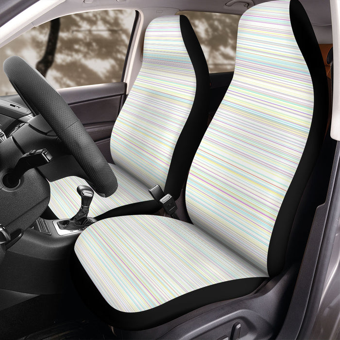 thin line colorful white Car Seat Covers