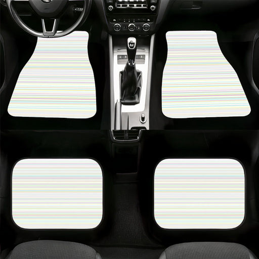 thin line colorful white Car floor mats Universal fit